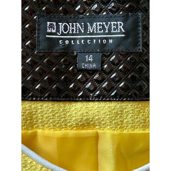 John Meyer Collection Vibrant Yellow Zip Front Blazer Sz‎ 14 - Picture 5 of 6